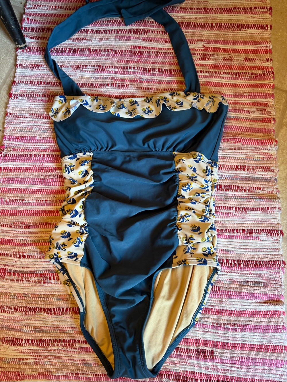 Matilda Jane size medium Floral-Trim One-Piece Swimsuit